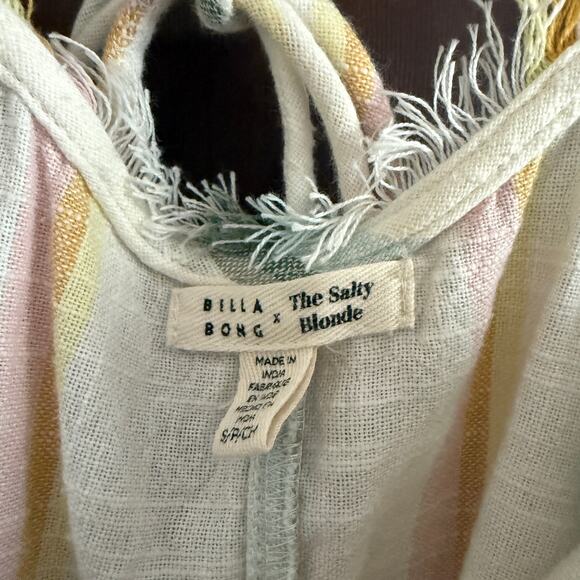 BILLABONG x THE SALTY BLONDE | Cotton Striped Mini Dress Sundress | Small - Picture 5 of 5